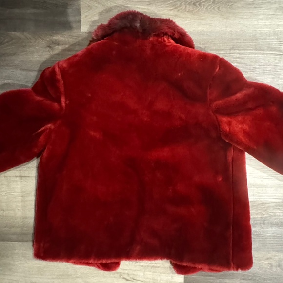 Faux Fur Red Teddy Jacket - Picture 2 of 11